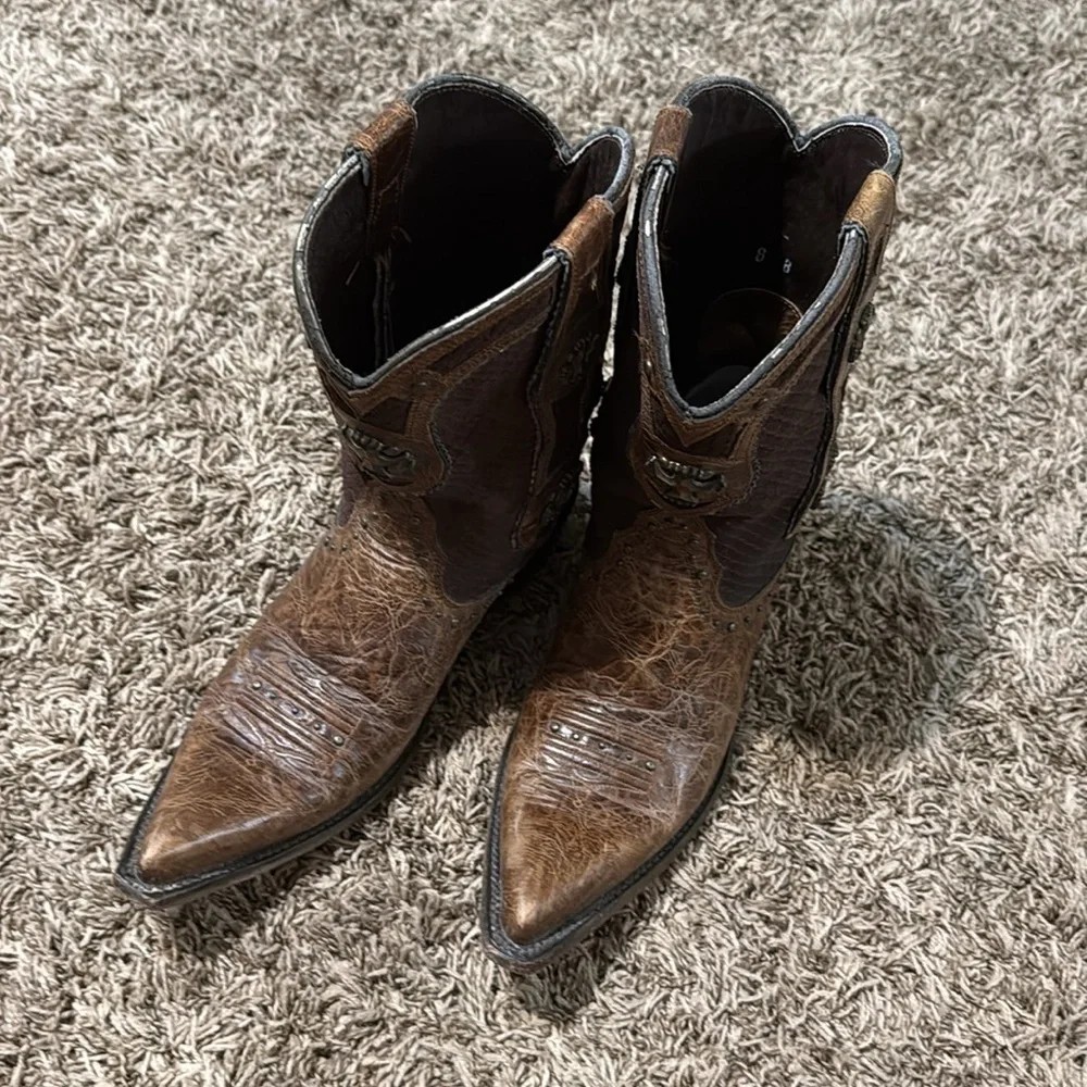 Ariat desperado brown boots size 8 cross 10008756 - Picture 4 of 9